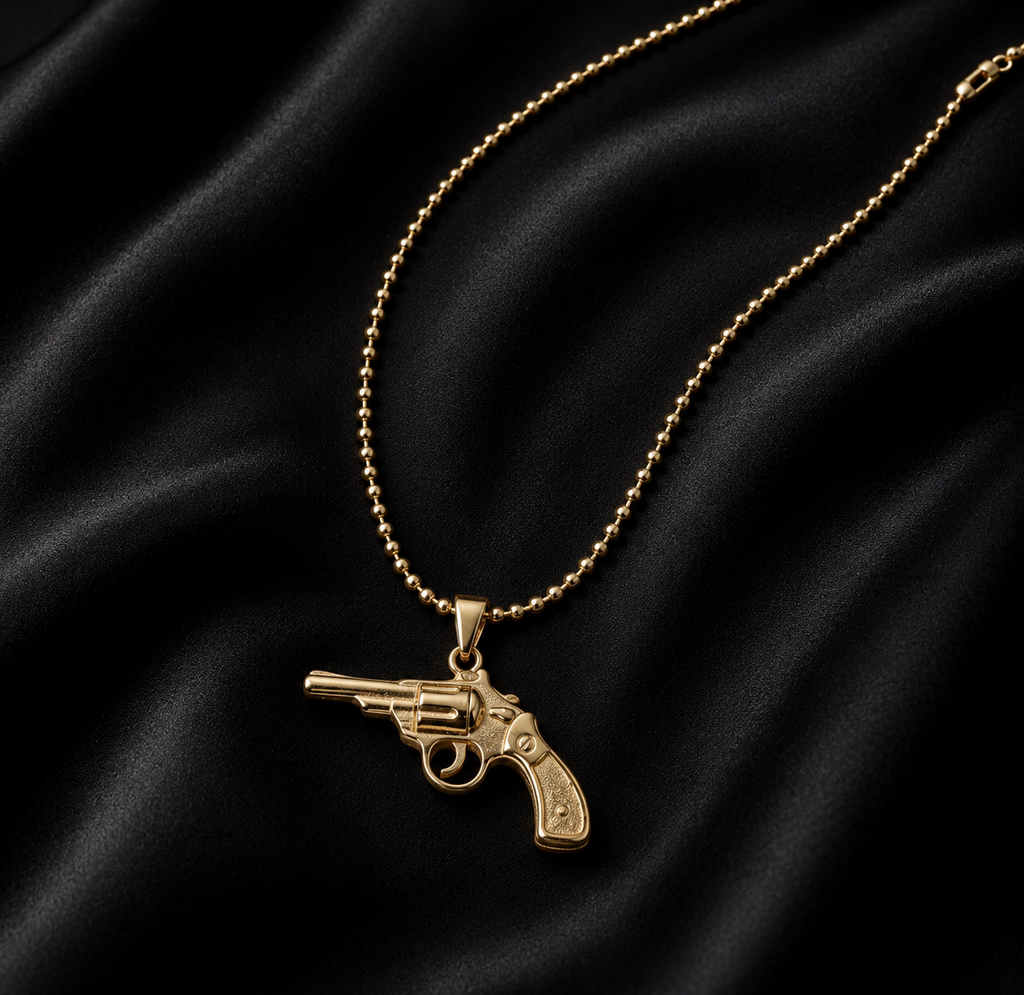 Combo Cadena Militar+Dije Revolver